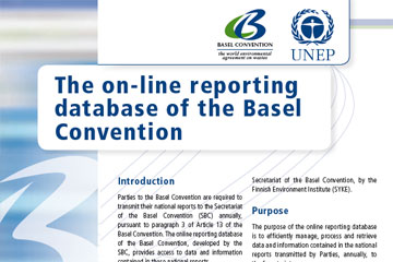 The on-line reporting database of the Basel Convention