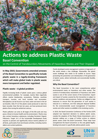 Actions to address Plastic Waste